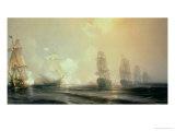 Naval Battle in Chesapeake Bay, 3rd September 1781, 1848 Giclee Print by Baron Theodore Gudin