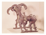 Horse Bits Decorated with Two Ibexes, from Lorestan, Iran, 8th-7th Century BC Giclee Print by Neo-elamite Period 
