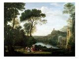 Landscape with the Nymph Egeria ジクレープリント - クロード・ロラン