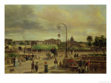 La Place de La Concorde in 1829 reproduction procédé giclée par Guiseppe Canella