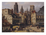 Place de La Haute-Vieille-Tour, Rouen, 1824 Giclee Print by Guiseppe Canella