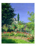 Flowering Garden at Sainte-Adresse, circa 1866 Giclee Print by Claude Monet