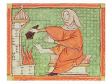 February: Warming by the Fire Giclee Print by Master Ermengaut 