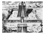 The Templo Mayor at Tenochtitlan, from "Historia de Nueva Espana", 1770 Giclee Print