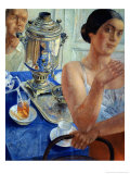 At the Samovar, 1926 Giclee Print by Kuzma Sergievitch Petrov-Vodkin