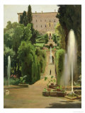 Villa D'Este, Tivoli, 1869 Giclee Print by Ascan Lutteroth