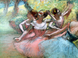 Four Ballerinas on the Stage Wydruk giclee autor Edgar Degas