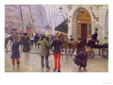 Jean Béraud - The Boulevard des Capucines and the Vaudeville Theatre, 1889 - Giclee Baskı Jean Béraud - The Boulevard des Capucines and the Vaudeville Theatre, 1889 - Giclee Baskı