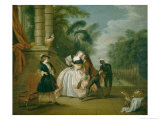 Le baiser Reproduction procédé giclée par Jean-Baptiste Joseph Pater