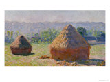The Haystacks, or the End of the Summer, at Giverny, 1891 Reproduction procédé giclée par Claude Monet