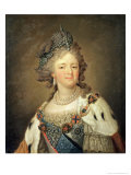 Portrait of Empress Maria Fyodorovna reproduction procédé giclée par Vladimir Lukich Borovikovsky