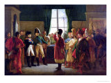 Alexander I Presenting the Kalmuks, Cossacks and Bashkirs to Napoleon I at Tilsit in July 1807 reproduction procédé giclée par Pierre-nolasque Bergeret