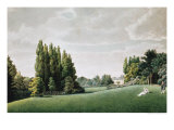 View of the Chateau Near the Stone Bridge, from "Views of the Malmaison" Giclee Print by Auguste Garneray