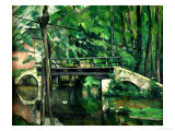 The Bridge at Maincy, or the Bridge at Mennecy, or the Little Bridge, circa 1879 reproduction procédé giclée par Paul Cézanne