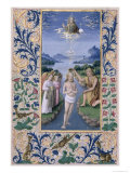 Baptism of Christ, from the "Book of Hours of Louis D'Orleans", 1469 Giclee Print by Jean Colombe