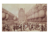 The National Guard from the Eure Camped in the Tuileries Garden, 26th June 1848 Giclee Print by Leon Auguste Asselineau