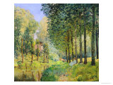 The Rest by the Stream. Edge of the Wood, 1872 reproduction procédé giclée par Alfred Sisley
