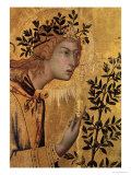 The Annunciation with St. Margaret and St. Asano, Detail of the Archangel Gabriel, 1333 Giclee Print by Simone Martini