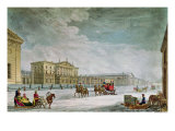 View of the Imperial Bank and the Shops at St. Petersburg Reproduction procédé giclée par Mornay 