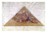 Tympanum Depicting the Saviour Blessing, 1341 Giclee Print by Simone Martini