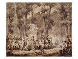 The Jardin des Tuileries in 1808 Giclee Print by Jean Pierre Norblin