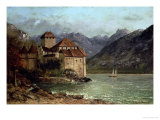 The Chateau de Chillon, 1875 Giclee Print by Gustave Courbet The Chateau de Chillon, 1875 Giclee Print by Gustave Courbet