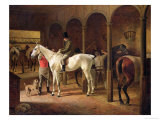 In a Stable Giclee Print by Franz Kruger