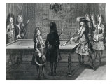 Louis XIV Playing Billiards with Philippe I Duke of Orleans, the Count of Toulouse Reproduction procédé giclée par Antoine Trouvain