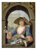 Portrait of the Mistress of the Artist M.C. Cremers Giclee Print by Jacques Ignatius De Roore