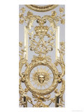 Detail of Panelling Depicting the Crown and Monogram of Louis XIV and the Sun Giclee Print by Charles Le Brun