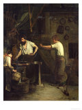 The Blacksmiths, Memory of Treport, 1857 reproduction procédé giclée par Francois Bonvin