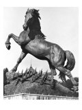 Horse with a Harrow, the First Palace of Trocadero Constructed for the Universal Exhibition in 1878 Giclee Print by Pierre Louis Rouillard