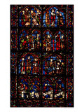 Window Depicting Scenes from the Life of St. Cheron Giclee Print Window Depicting Scenes from the Life of St. Cheron Giclee Print