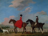 John and Sophia Musters Riding at Colwick Hall, 1777 Giclée-Druck von George Stubbs