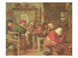 A Peasant Meal Giclee Print by Adriaen Brouwer