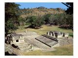 View of the Ballcourt in the Main Square, Classic Period Giclee Print by Mayan 