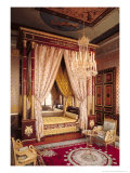 Bedroom of Queen Hortense de Beauharnais reproduction procédé giclée par Francois Honore Georges Jacob-desmalter