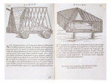 Methods of Transporting Pre-Fabricated Roofs to the Site from "Della Architettura", Published 1590 Reproduction procédé giclée par Giovanni Antonio Rusconi