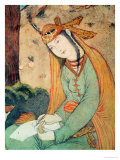 Woman Writing in the Court of Shah Abbas I 1585-1627 Lámina giclée