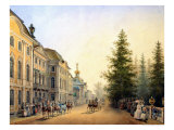 Court Departure at the Main Entrance of the Great Palace, 1852 Giclee Print by Vasili Semenovich Sadovnikov