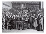 The Swearing of the Oath of Ratification of the Treaty of Westphalia at Munster, 24th October 1648 Lámina giclée por Gerard Terborch