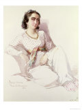 Hadice Hanim - Lady from Istanbul, 1852 reproduction procédé giclée par Amadeo Preziosi