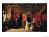 Princess Marie D'Orleans in Her Gothic Studio in the Palais des Tuileries, 1836 Giclee Print by Prosper Lafaye