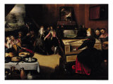 The Prodigal Son with the Courtesans Or, Interior Scene Giclee Print by Pieter Jansz. Pourbus