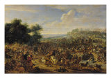 Battle Near a Bridge Giclee Print by Adam Frans van der Meulen