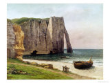 The Cliffs at Etretat, 1869 Giclee Print by Gustave Courbet