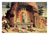 The Resurrection, Right Hand Predella Panel from the Altarpiece of St. Zeno of Verona, 1456-60 Giclee Print by Andrea Mantegna