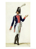 Officer of the Garde Du Corps of King Louis XVIII in 1814 Giclee Print by Pierre Antoine Lesueur