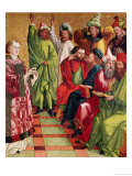 St. Stephen Before the Judges, from the Altarpiece of St. Stephen, circa 1470 reproduction procédé giclée par Michael Pacher