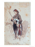 Woman at the Hotel de Ville, Second Day of the Paris Commune, 1871 Giclée-Druck von Daniel Urrabieta Vierge